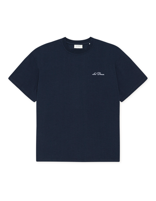 Mens Les Deux Navy Crew T Shirt
