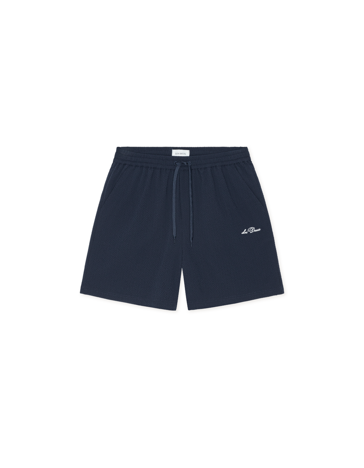 Mens Les Deux Navy Stan Seersucker Swim Shorts - image 2