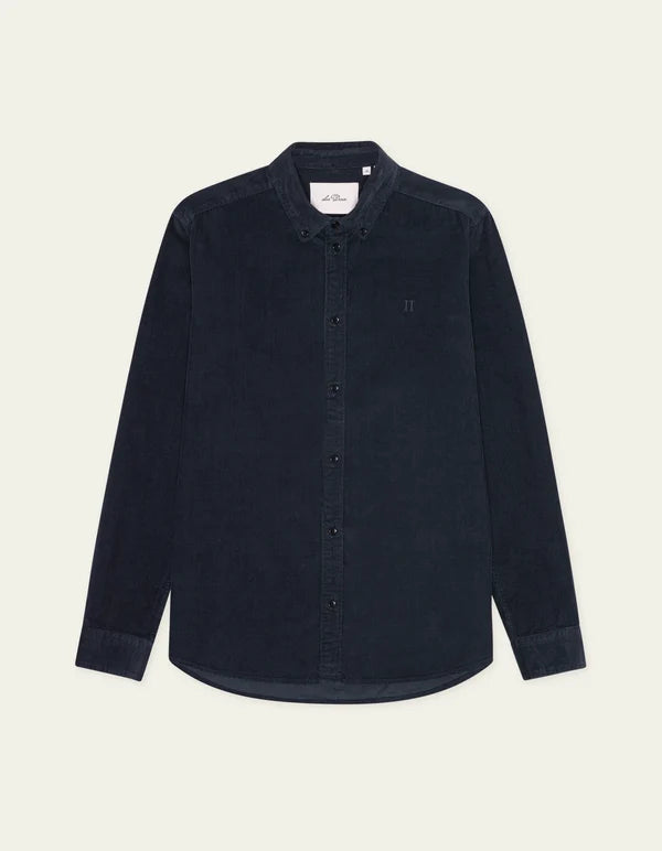 Mens Les Deux Pinwale Corduroy Shirt Dark Navy Shirts