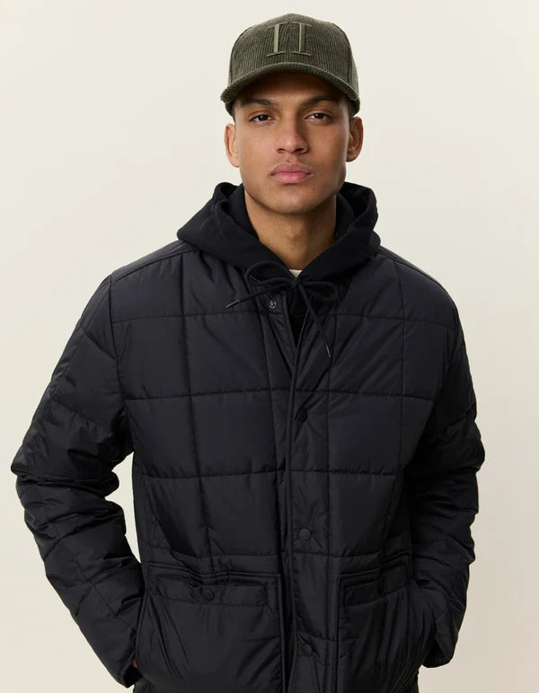 Mens Les Deux Quilted Jacket Black Jackets
