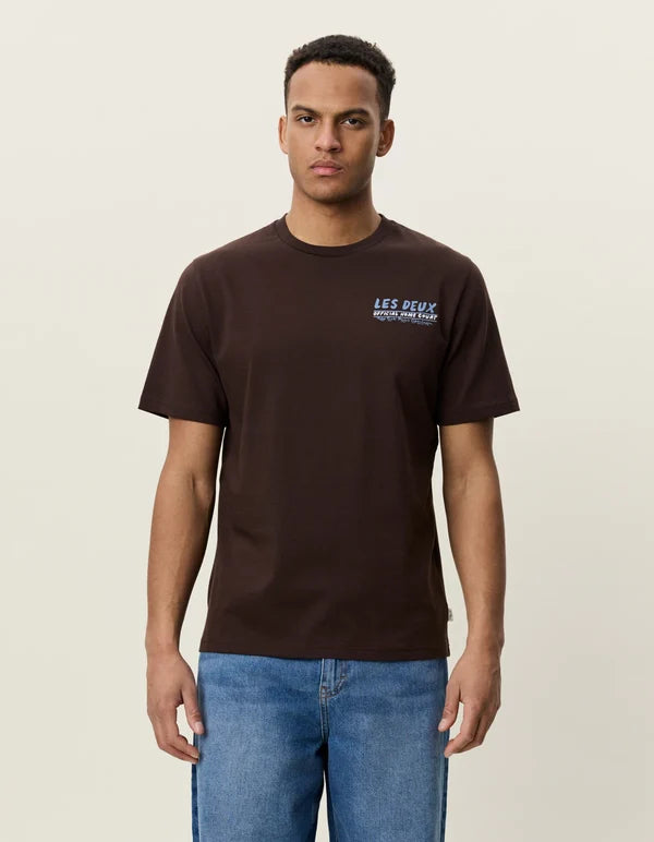 Mens Les Deux Record T-Shirt Molé Brown T Shirts