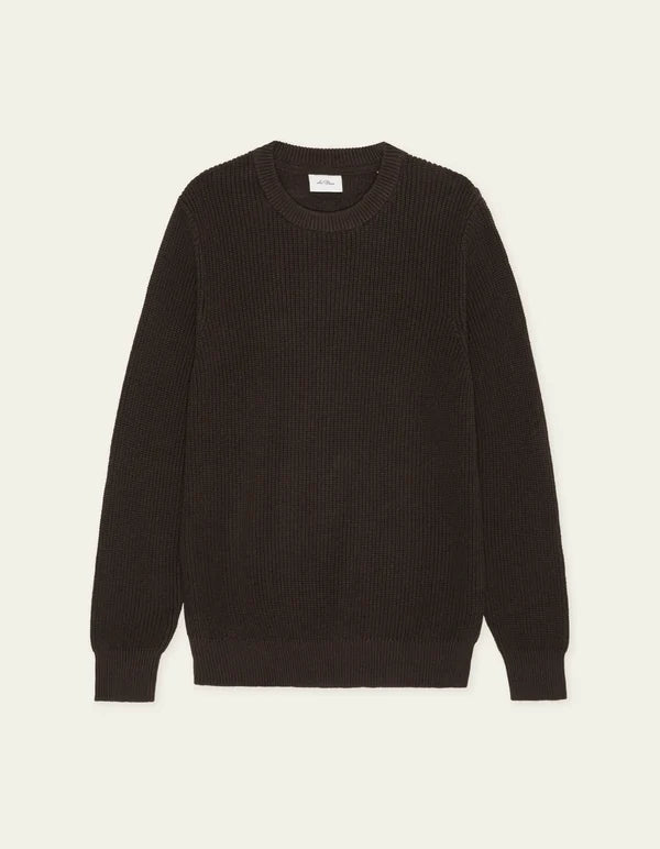 Mens Les Deux Rib Crewneck Knit Molé Brown Knitwear