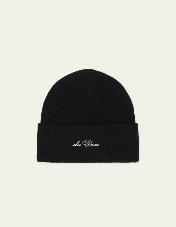 Mens Les Deux Signature Beanie Black Hats