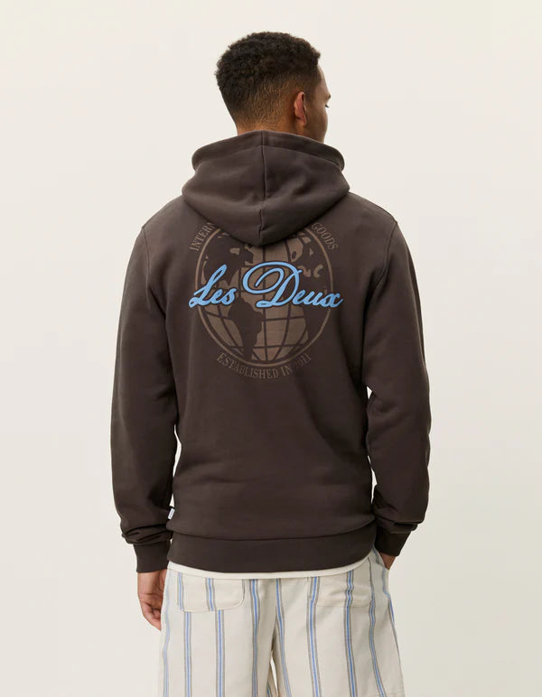 Mens Les Deux Turkish Coffee Brown Ben Globe Hoodie - image 4