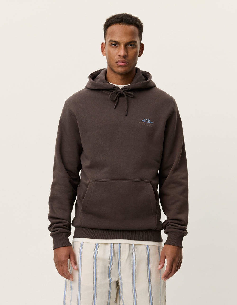 Mens Les Deux Turkish Coffee Brown Ben Globe Hoodie - image 5