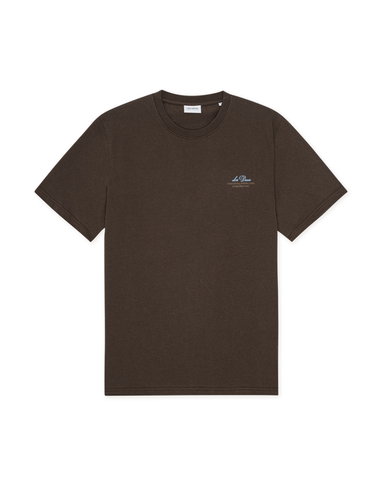 Mens Les Deux Turkish Coffee Brown Ben Globe T Shirt
