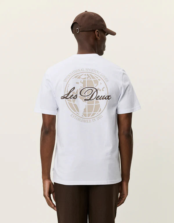 Mens Les Deux White Ben Globe T Shirt - image 4