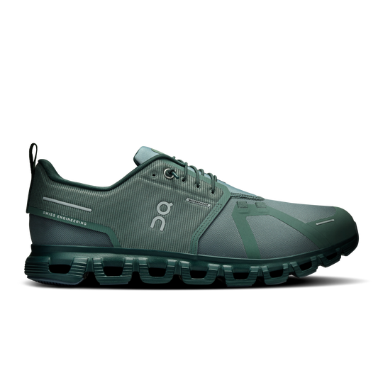 Mens On Running Cloud 6 Olive Evergreen Waterproof Trainers