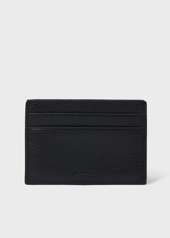 Mens Paul Smith Black Grained Leather Card Holder — view 7