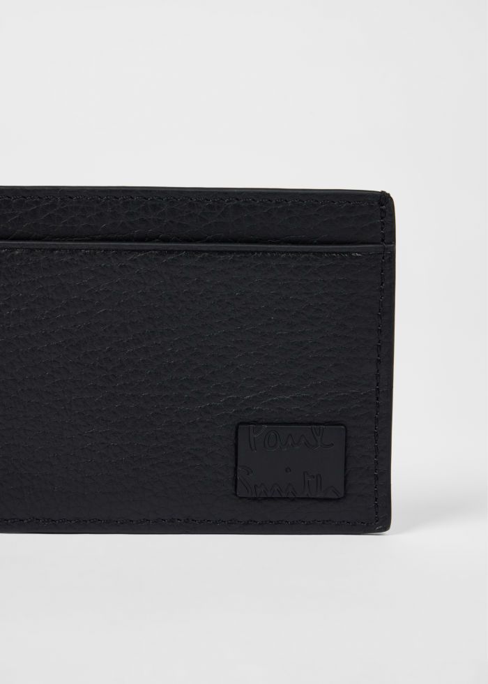 Mens Paul Smith Black Grained Leather Card Holder