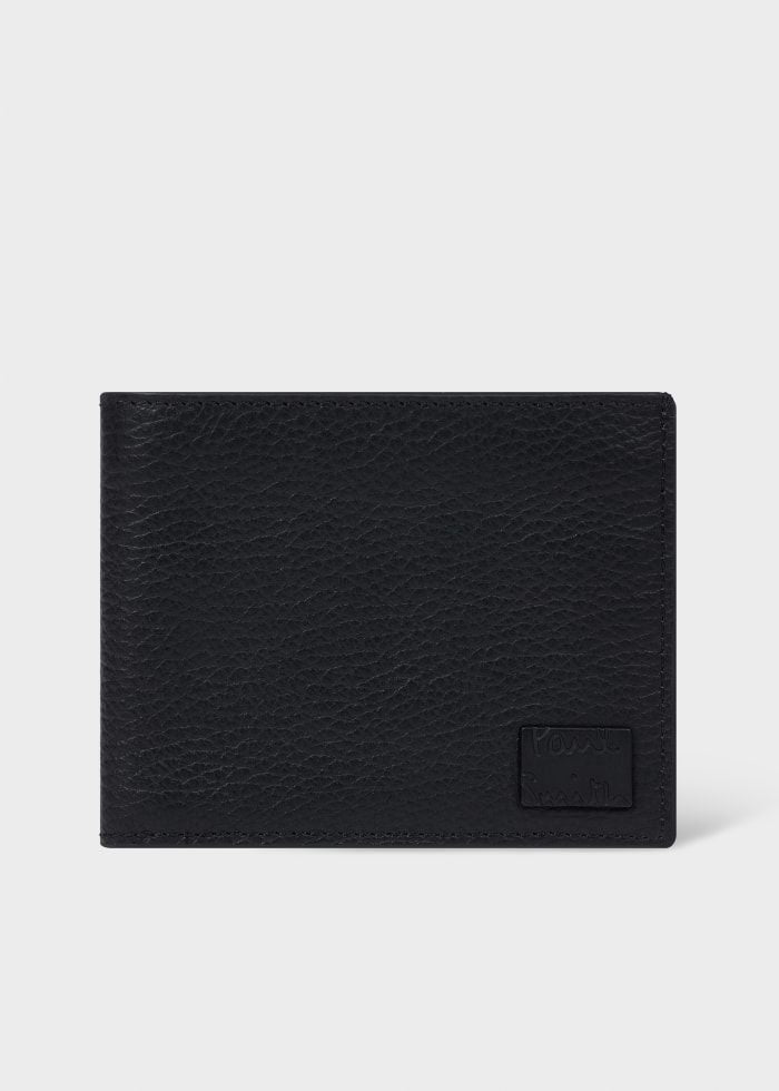 Mens Paul Smith Black Grained Leather Compact Billfold Wallet