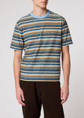 Mens Paul Smith Blue Regular Fit Stripe T Shirt