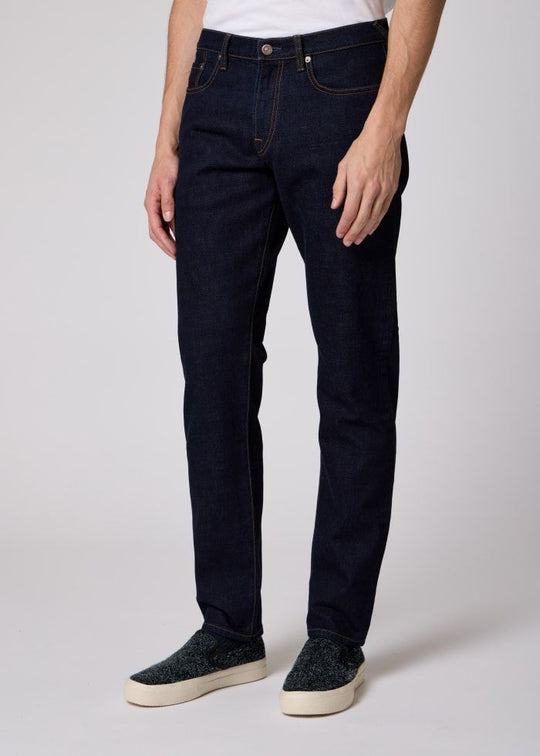 Mens Paul Smith Blue Slim-Tapered Crosshatch-Stretch Jeans