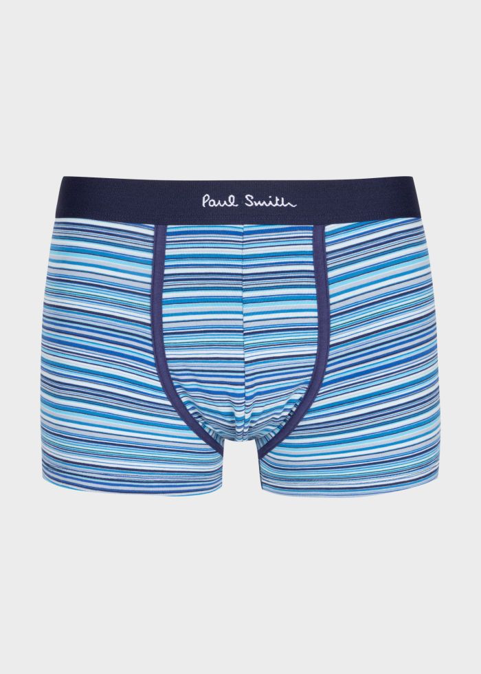 Mens Paul Smith Blue Trunk 3 Pack Signatr