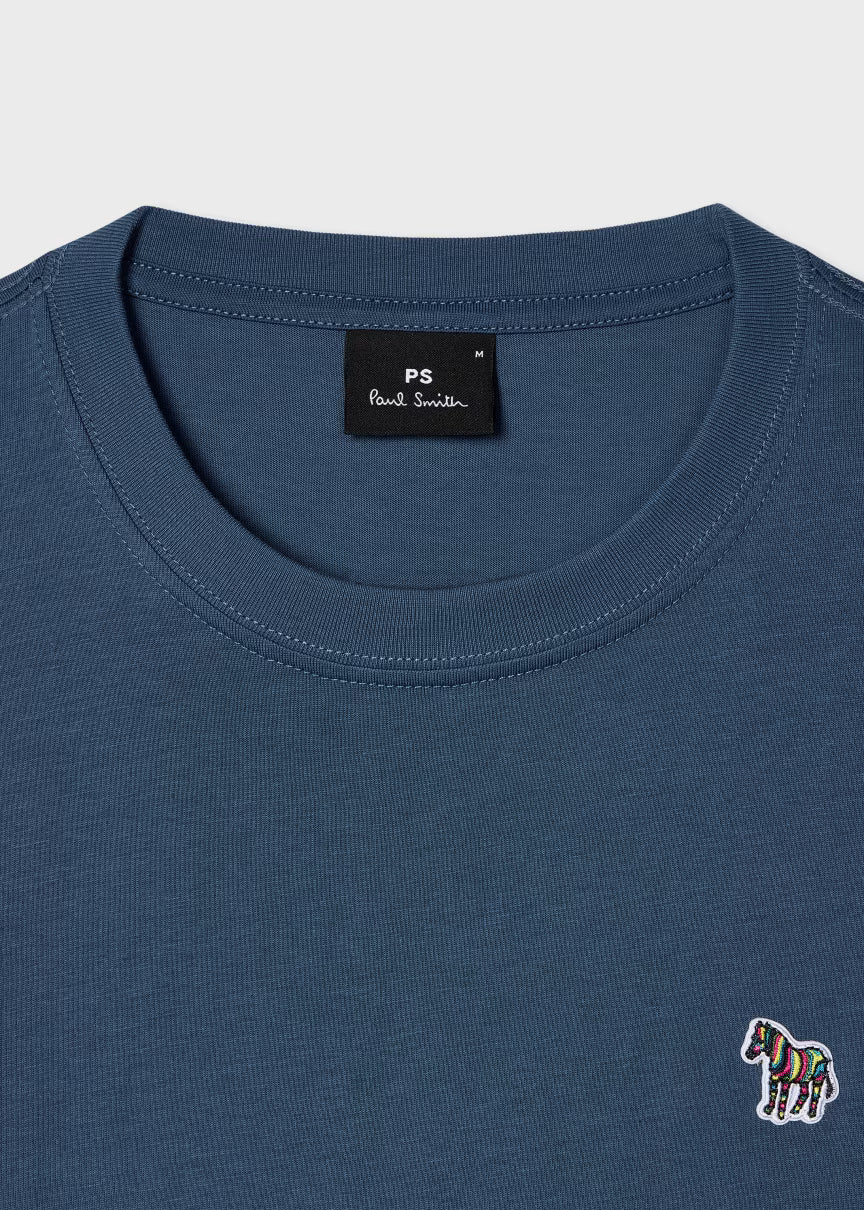 Mens Paul Smith Blue Zebra Logo T-Shirt — view 2