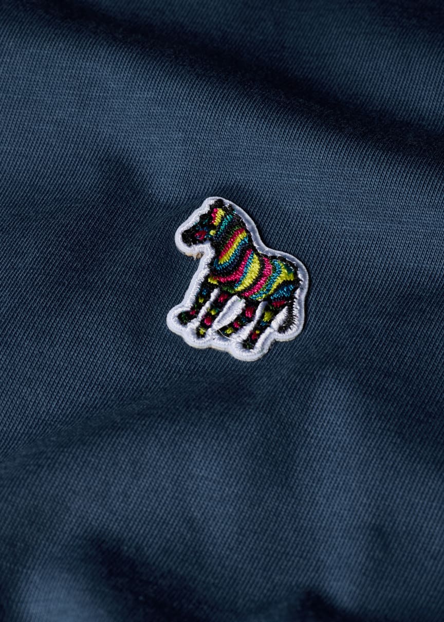 Mens Paul Smith Blue Zebra Logo T-Shirt — view 3
