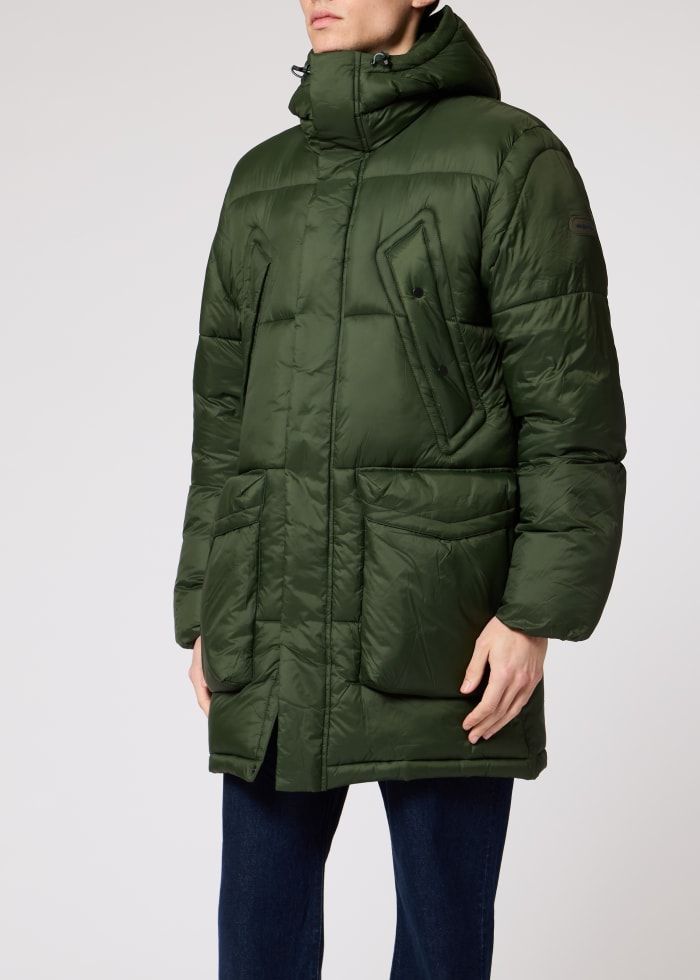 Mens Paul Smith Green Padded Parka
