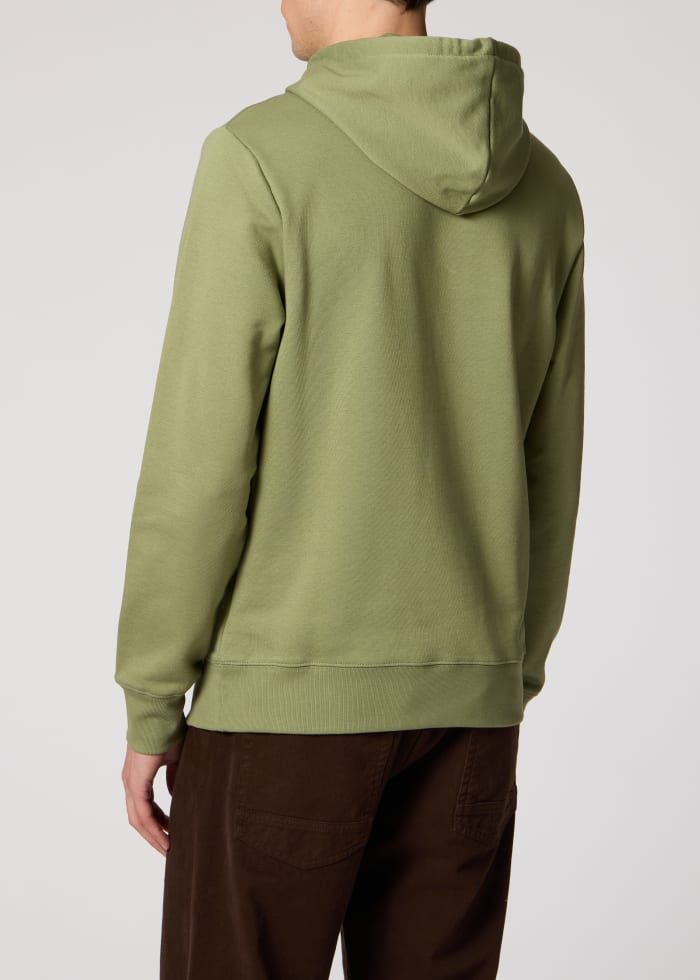 Mens Paul Smith Green Regular Fit Hoody Zebra — view 2