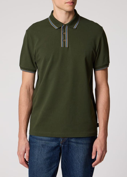 Mens Paul Smith Green Regular Fit Polo Shirt