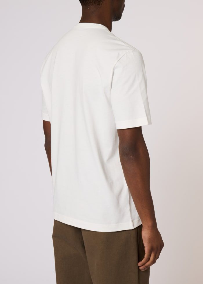Mens Paul Smith White Regular Fit T Shirt — view 2