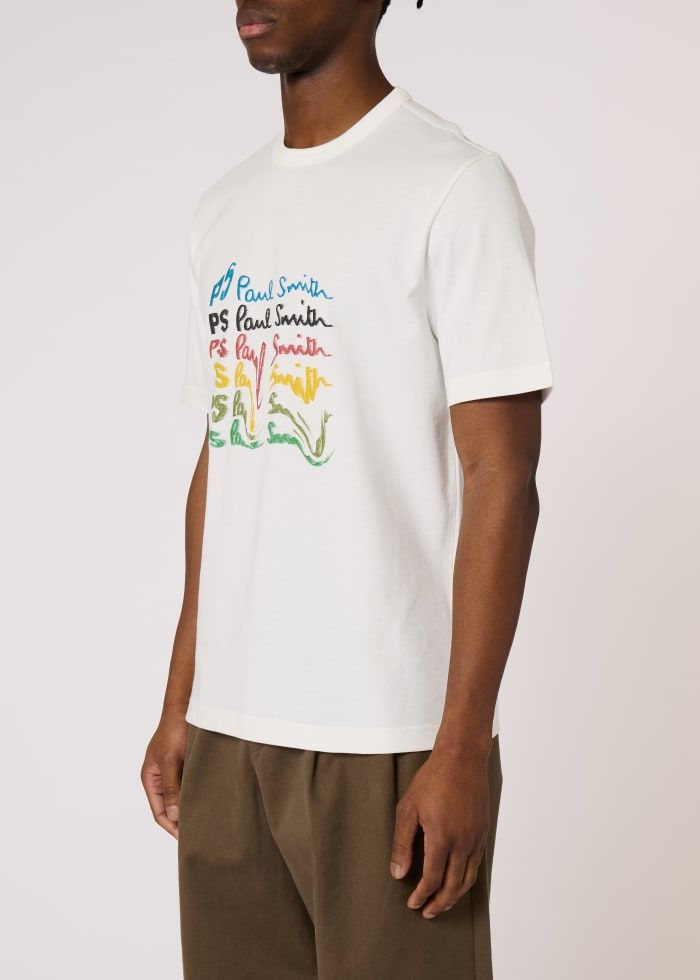 Mens Paul Smith White Regular Fit T Shirt