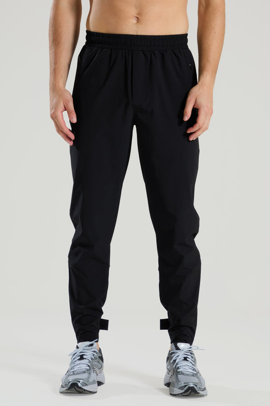 Mens Red Run CARBON IMPACT Black Adjustable Technical Trouser