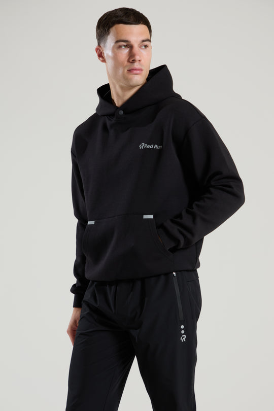 Mens Red Run CARBON IMPACT Black Essentials Hoodie