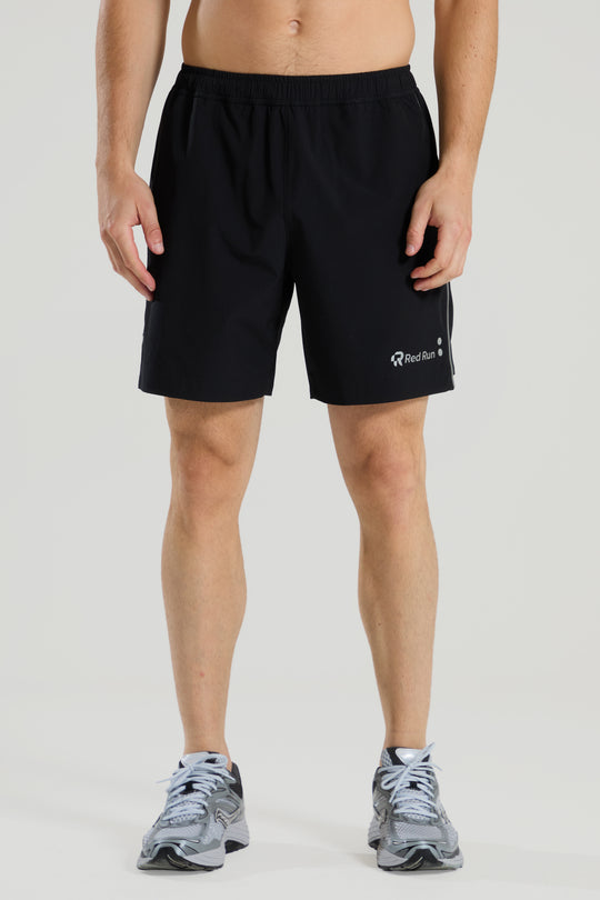 Mens Red Run CARBON IMPACT Black Panelled Sports Short