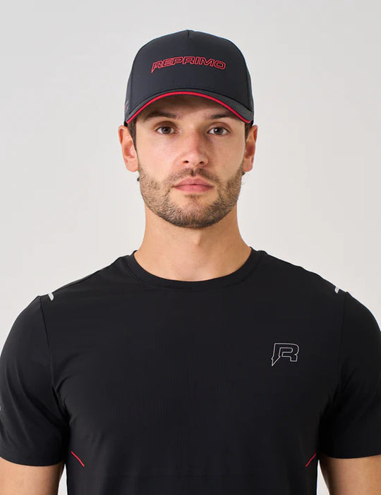 Mens Reprimo Aureum Cap Black Red