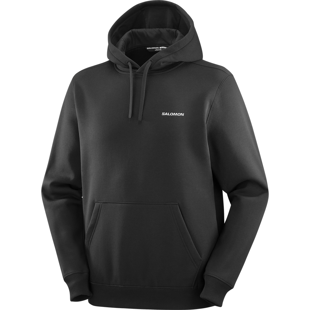 Mens Salomon CHEST LOGO HOODIE Deep Black Hoodie — view 2