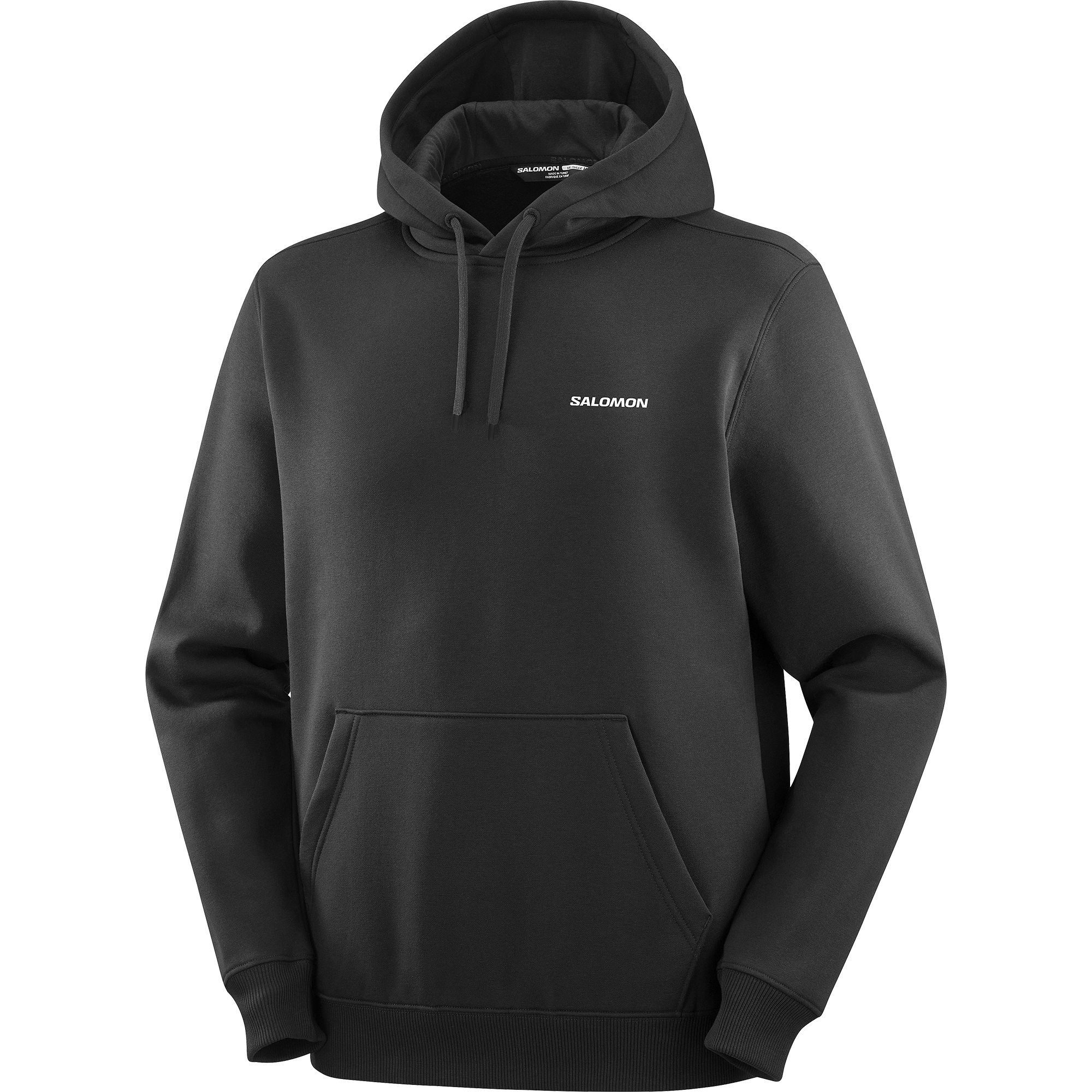Mens Salomon CHEST LOGO HOODIE Deep Black Hoodie — view 2