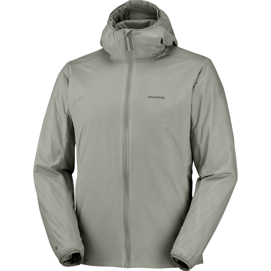 Mens Salomon MOUNTAIN FLEX JKT HD Castor Gray Jacket — view 2