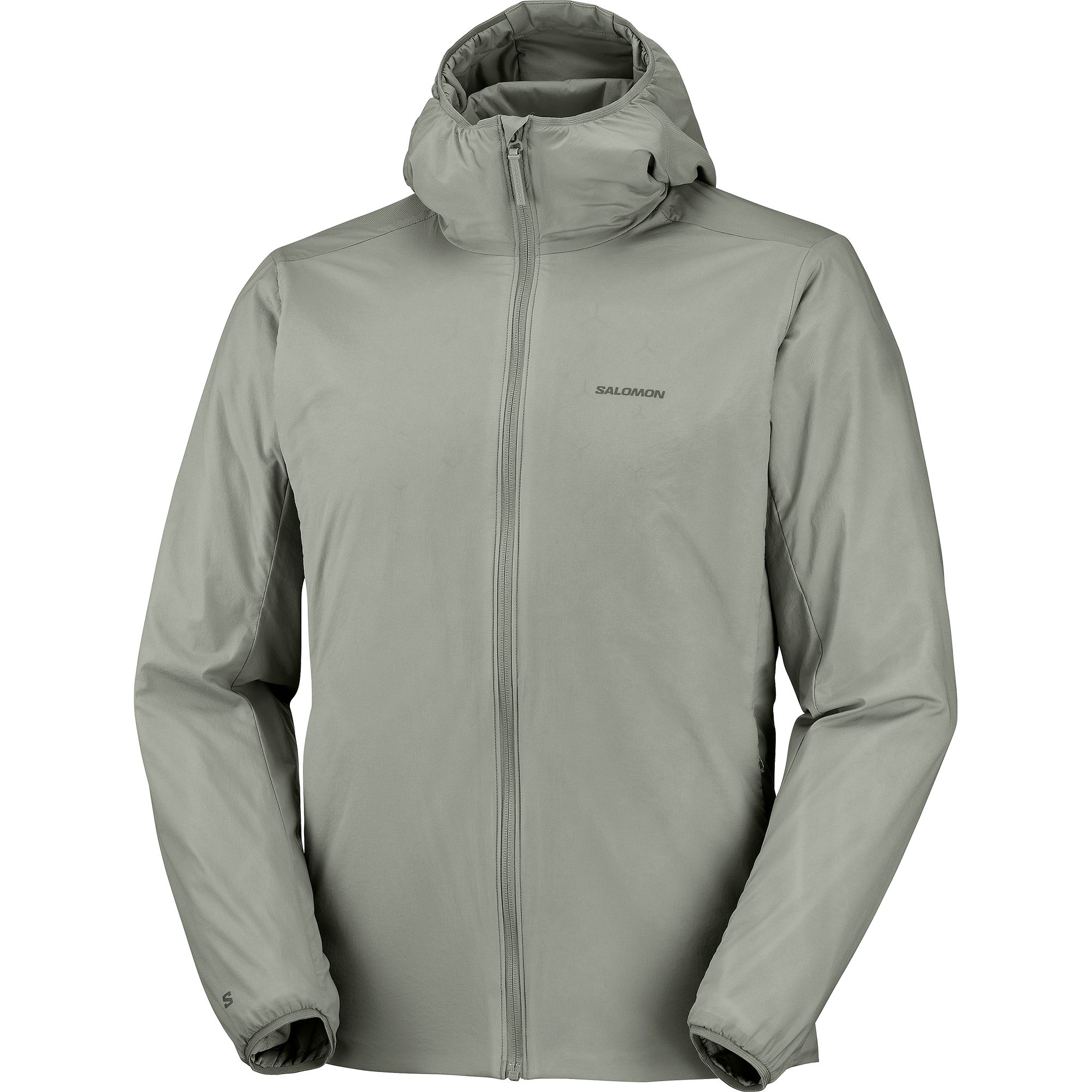 Mens Salomon MOUNTAIN FLEX JKT HD Castor Gray Jacket — view 2