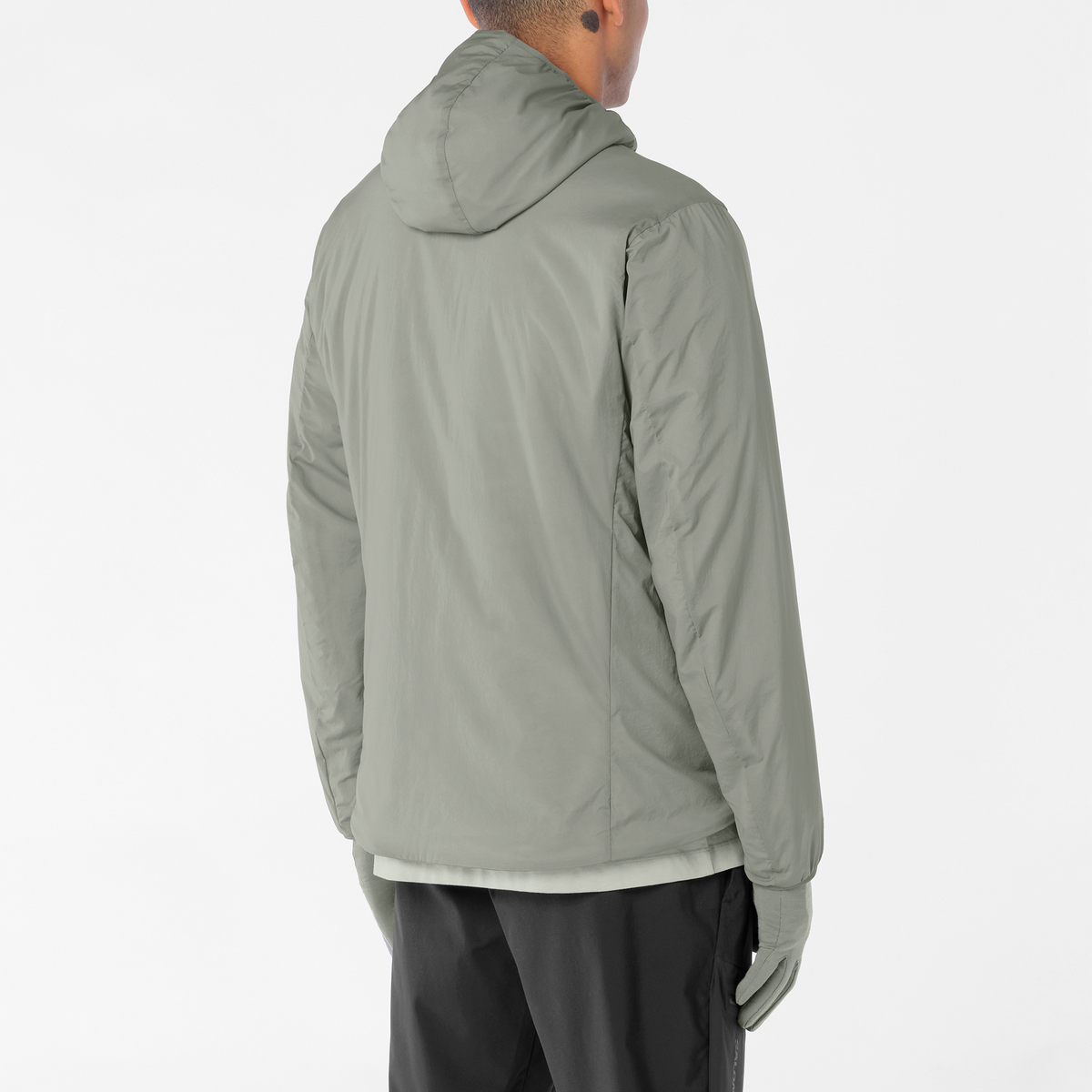 Mens Salomon MOUNTAIN FLEX JKT HD Castor Gray Jacket — view 5