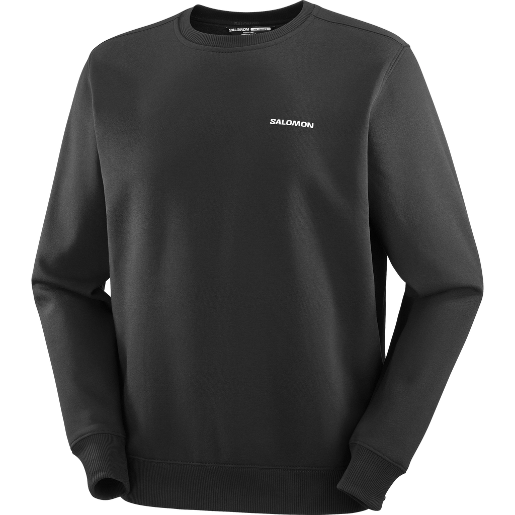 Mens Salomon SALOMON LOGO CREWNECK Deep Black Sweatshirt — view 3