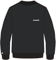 Mens Salomon SALOMON LOGO CREWNECK Deep Black Sweatshirt — view 4