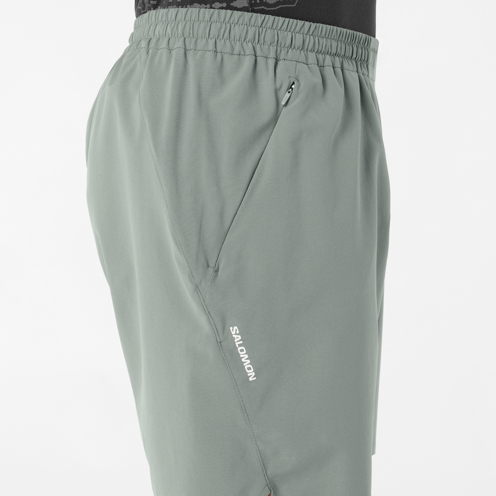 Mens Salomon SHKout CORE SS TEE Castor Gray T Shirt &  SHKout C NO L SHTS 7'' Short Set — view 4