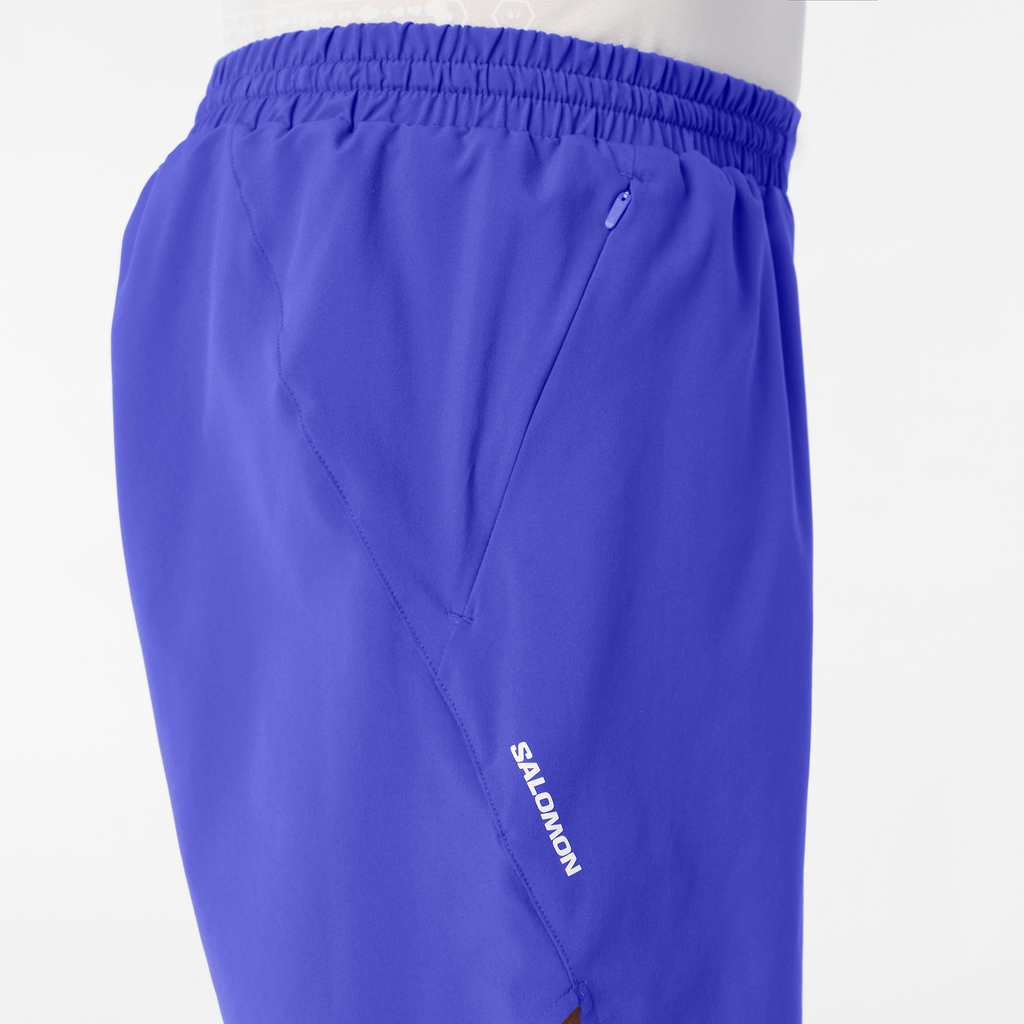 Mens Salomon SHKout CORE SHORTS 5" Clematis Blue Shorts — view 5