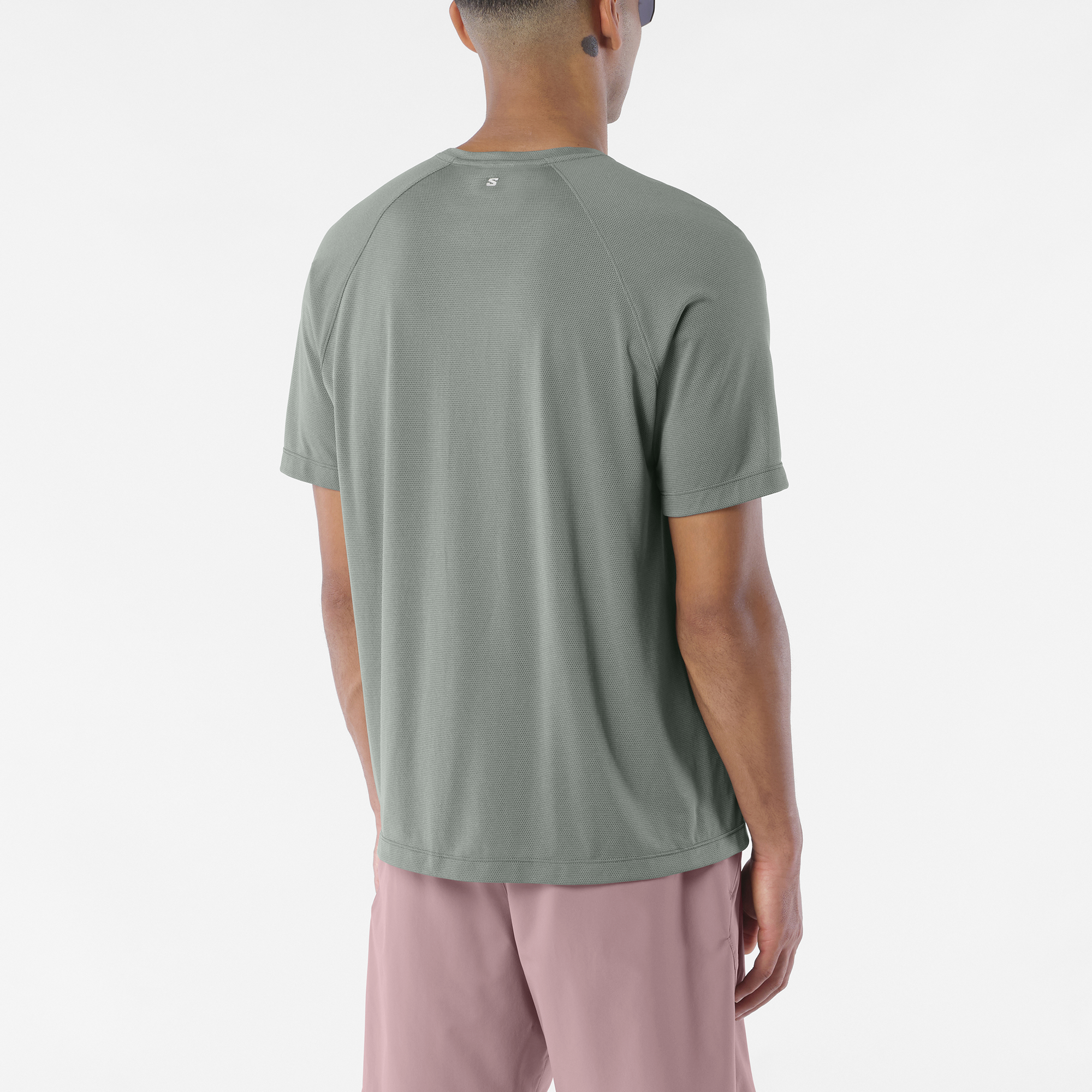 Mens Salomon SHKout CORE SS TEE Castor Gray T Shirt — view 3