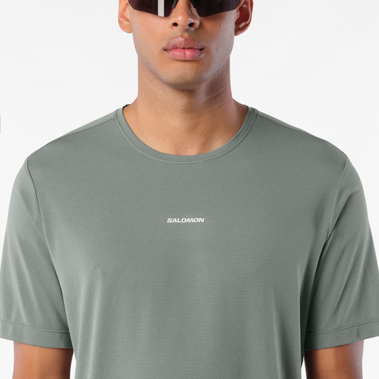 Mens Salomon SHKout CORE SS TEE Castor Gray T Shirt &  SHKout C NO L SHTS 7'' Short Set
