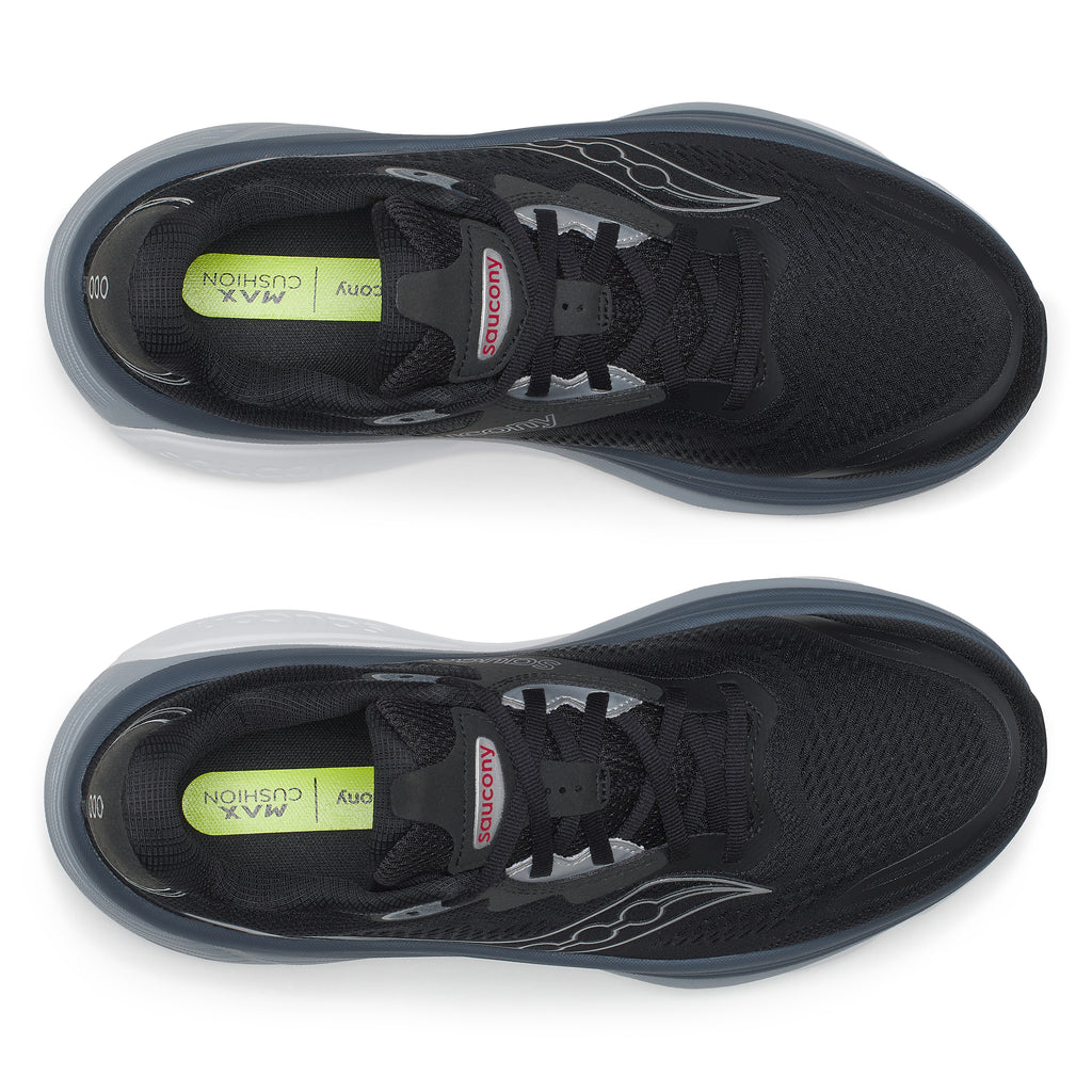 Mens Saucony Hurricane 26 Black/Silver Trainers — view 5
