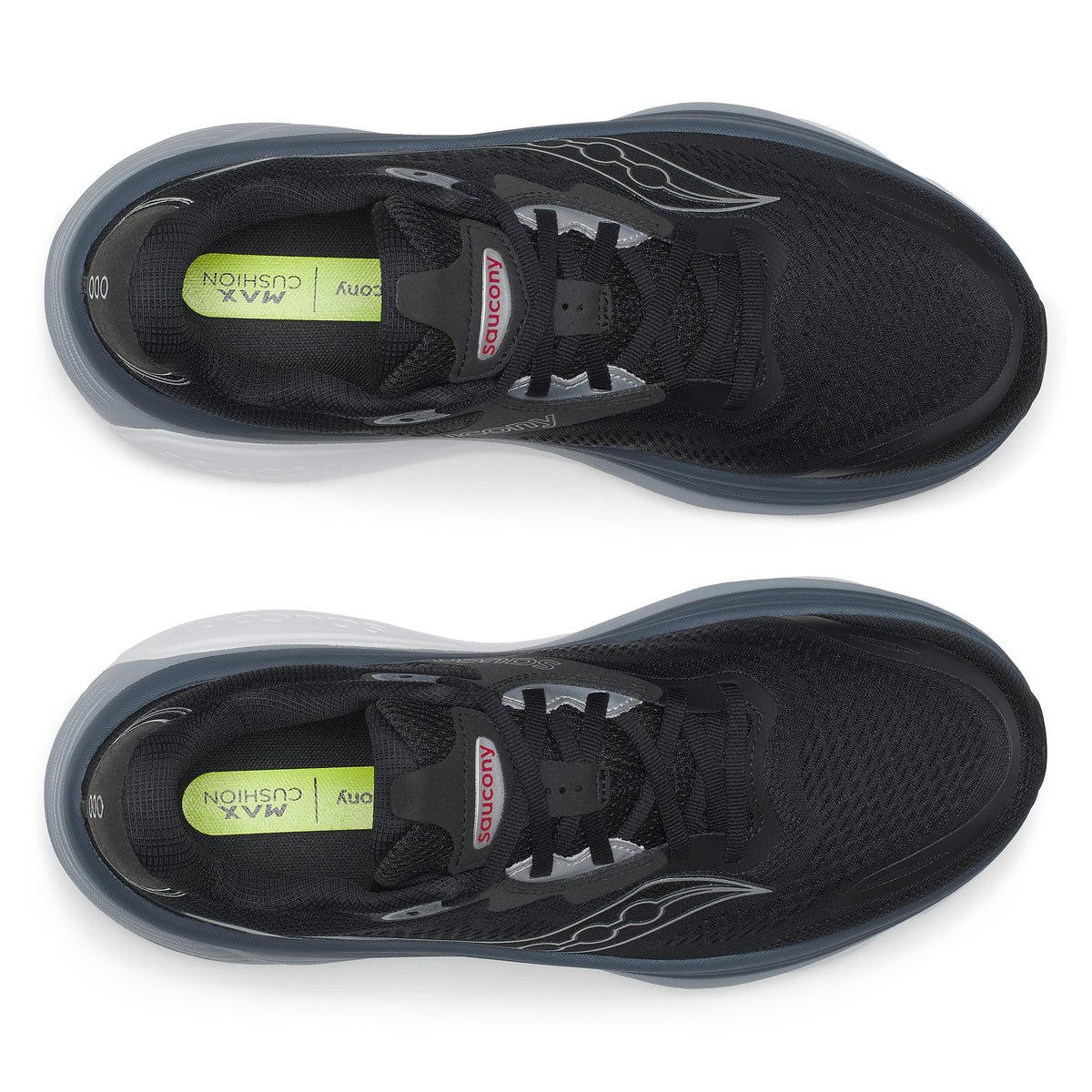 Mens Saucony Hurricane 26 Black/Silver Trainers — view 5