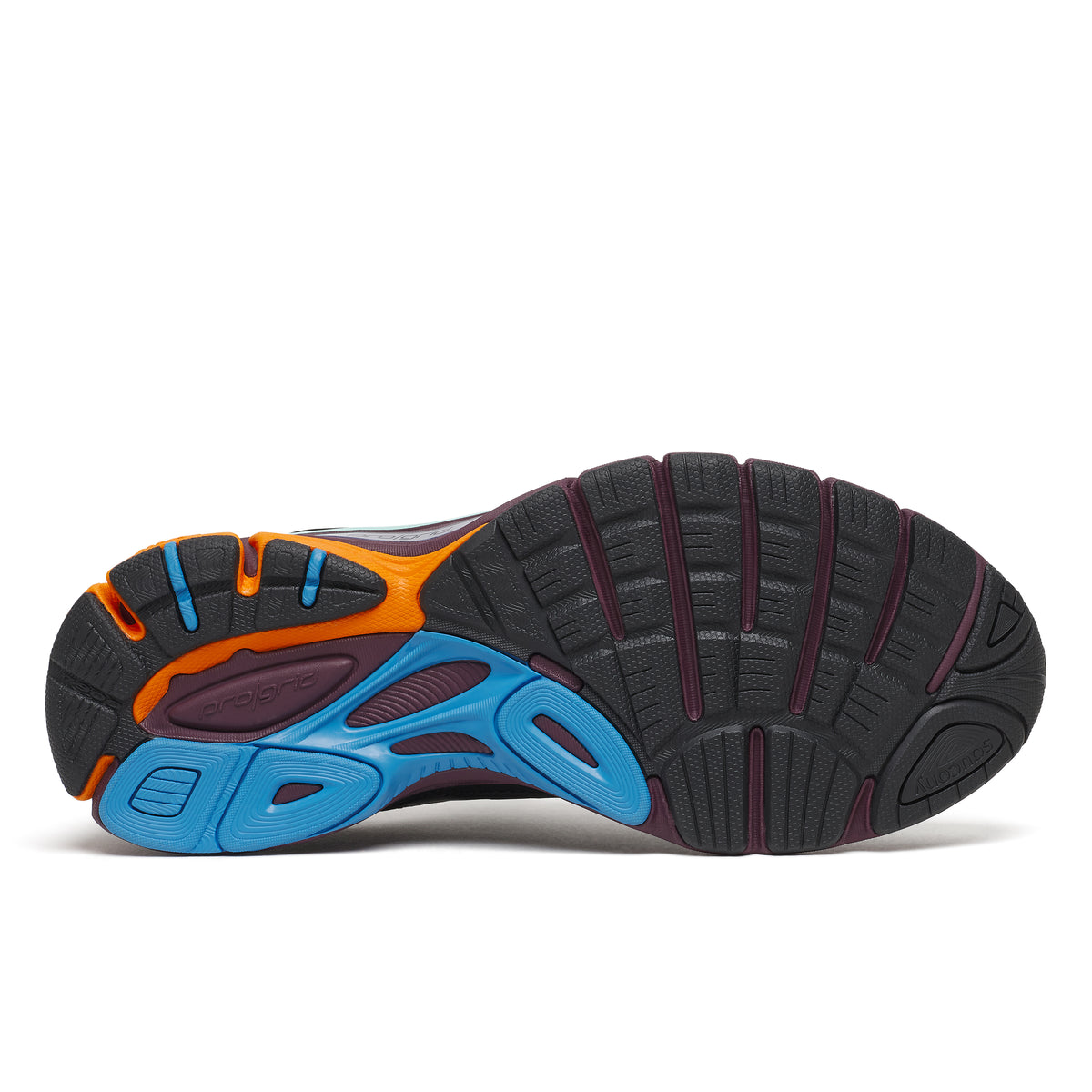 Mens Saucony Progrid Guide 7 Black/Multi Trainers — view 3