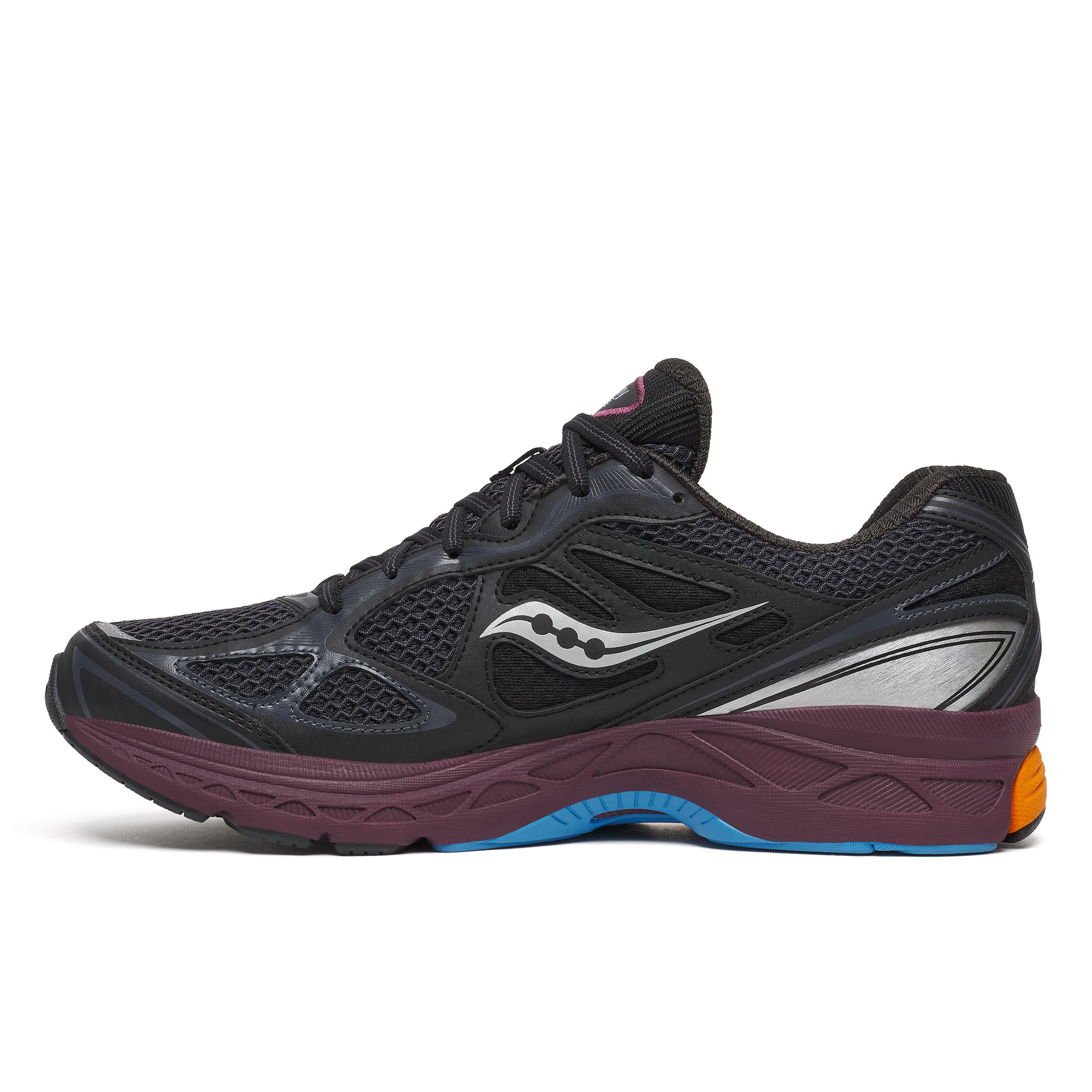 Mens Saucony Progrid Guide 7 Black/Multi Trainers — view 5