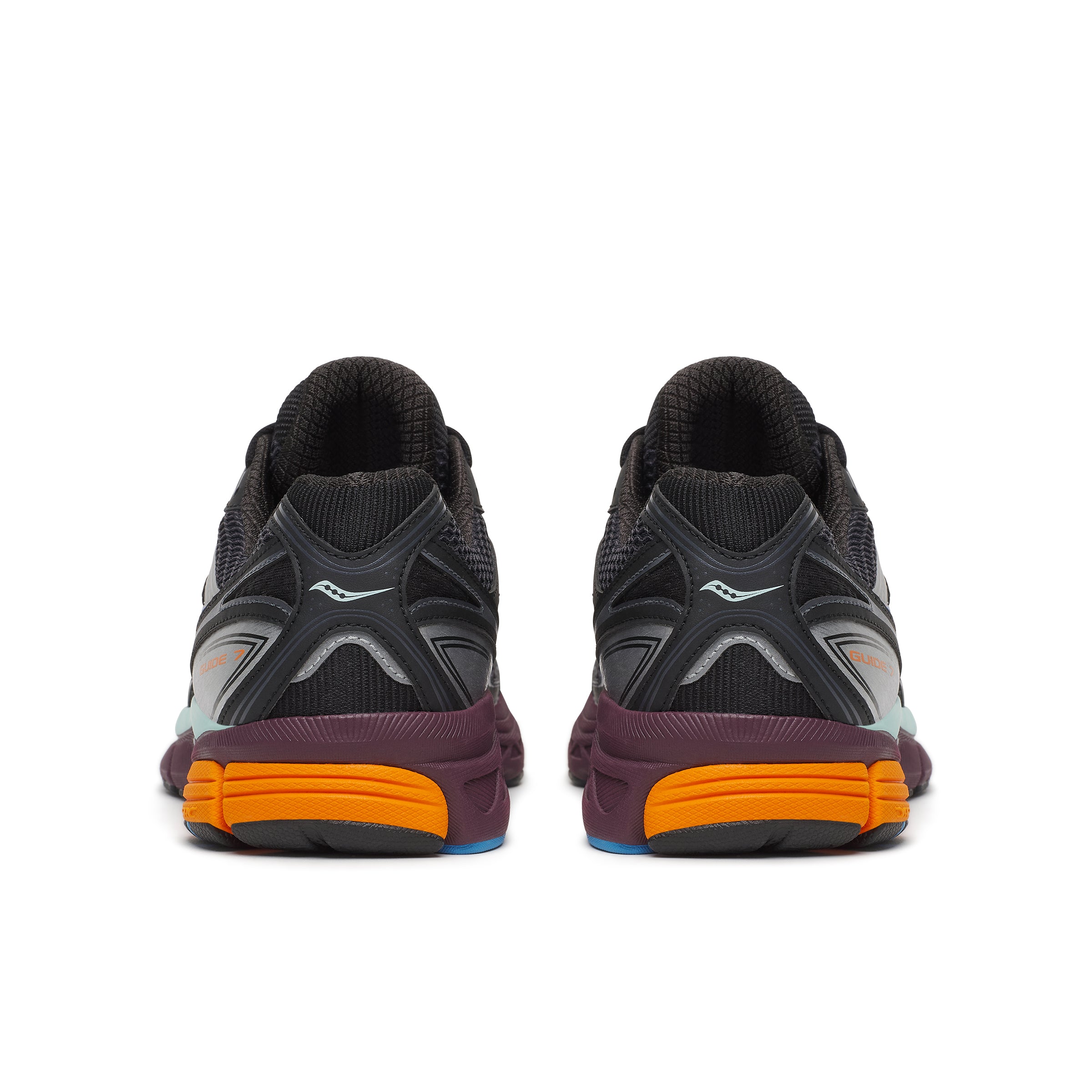 Mens Saucony Progrid Guide 7 Black/Multi Trainers — view 4