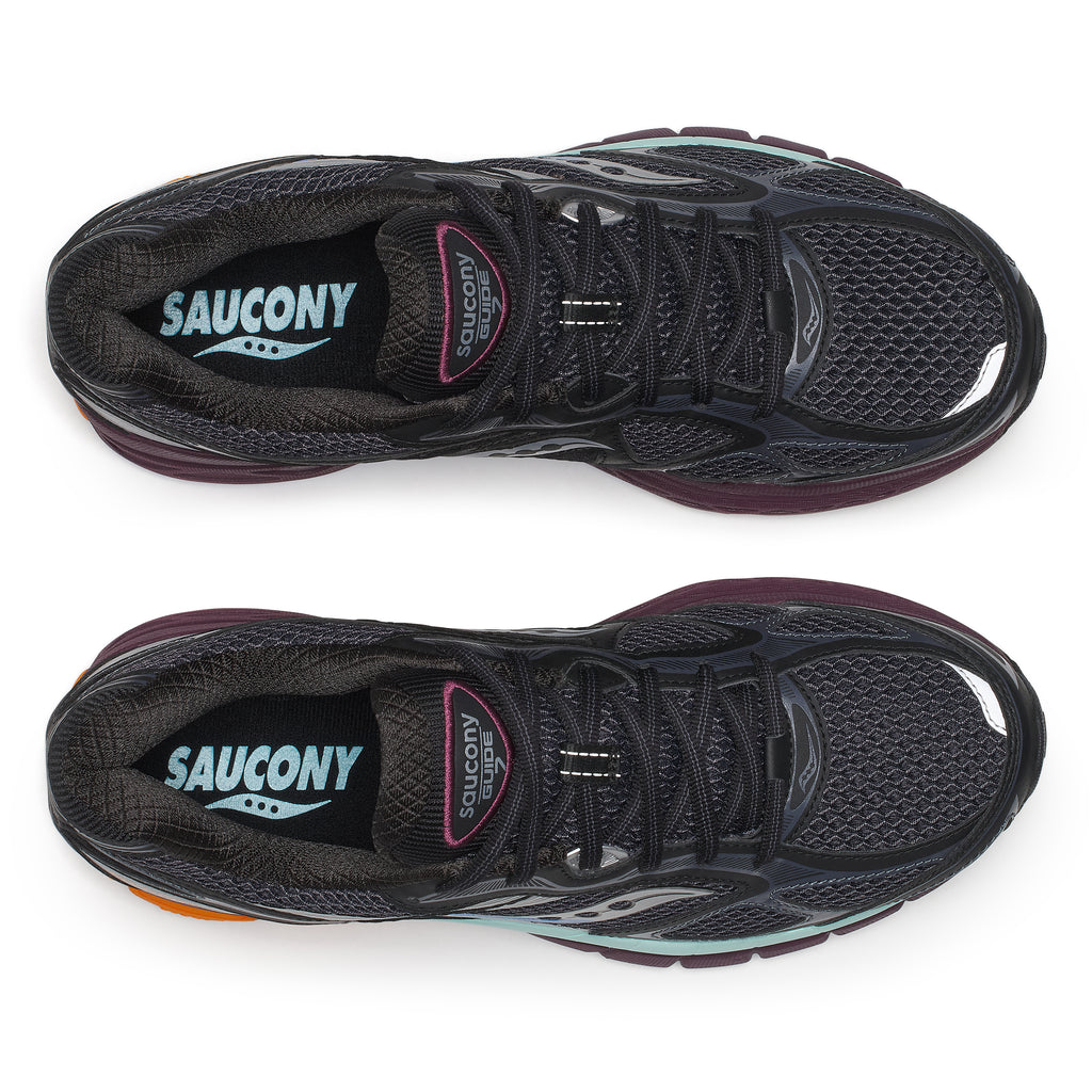 Mens Saucony Progrid Guide 7 Black/Multi Trainers — view 6