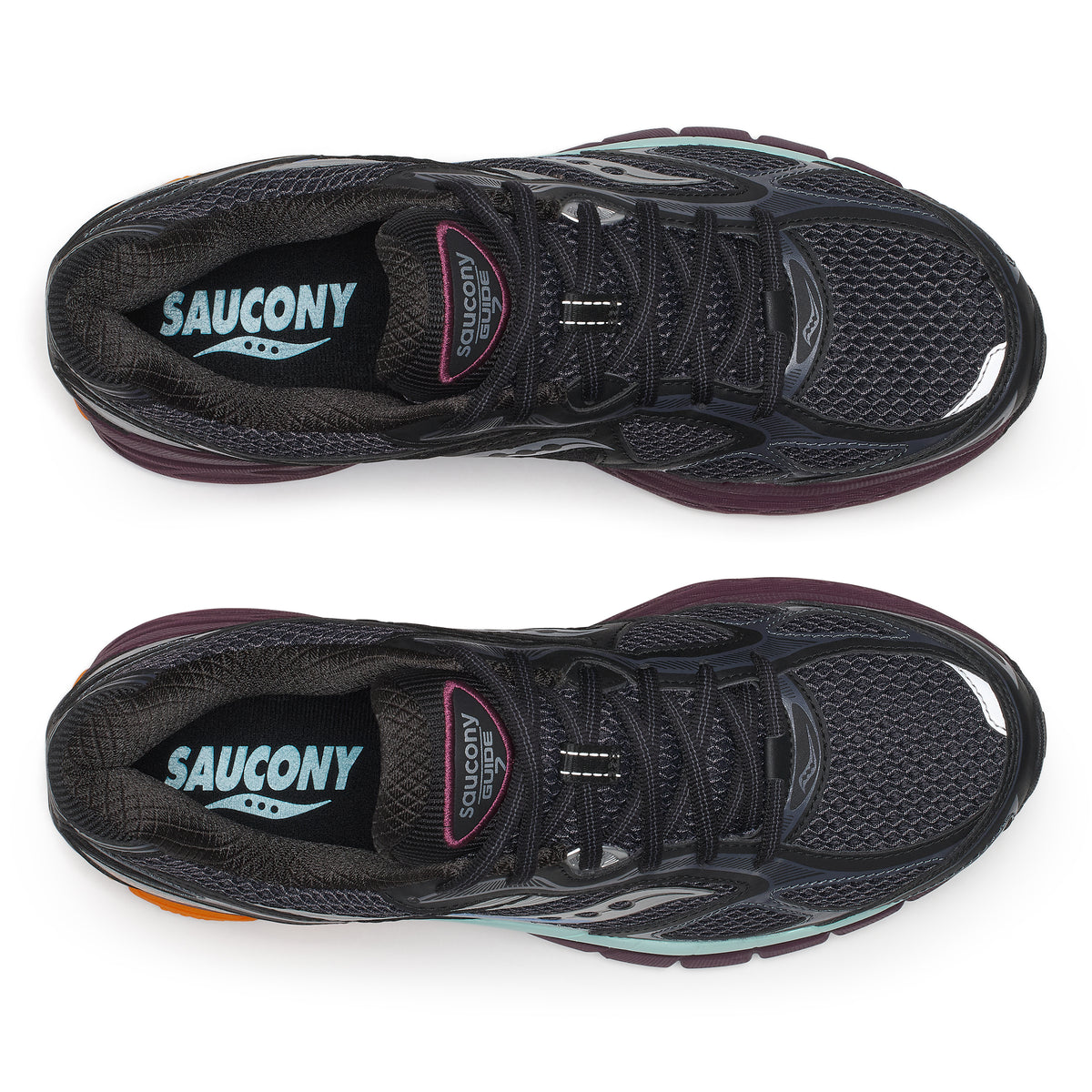 Mens Saucony Progrid Guide 7 Black/Multi Trainers — view 6