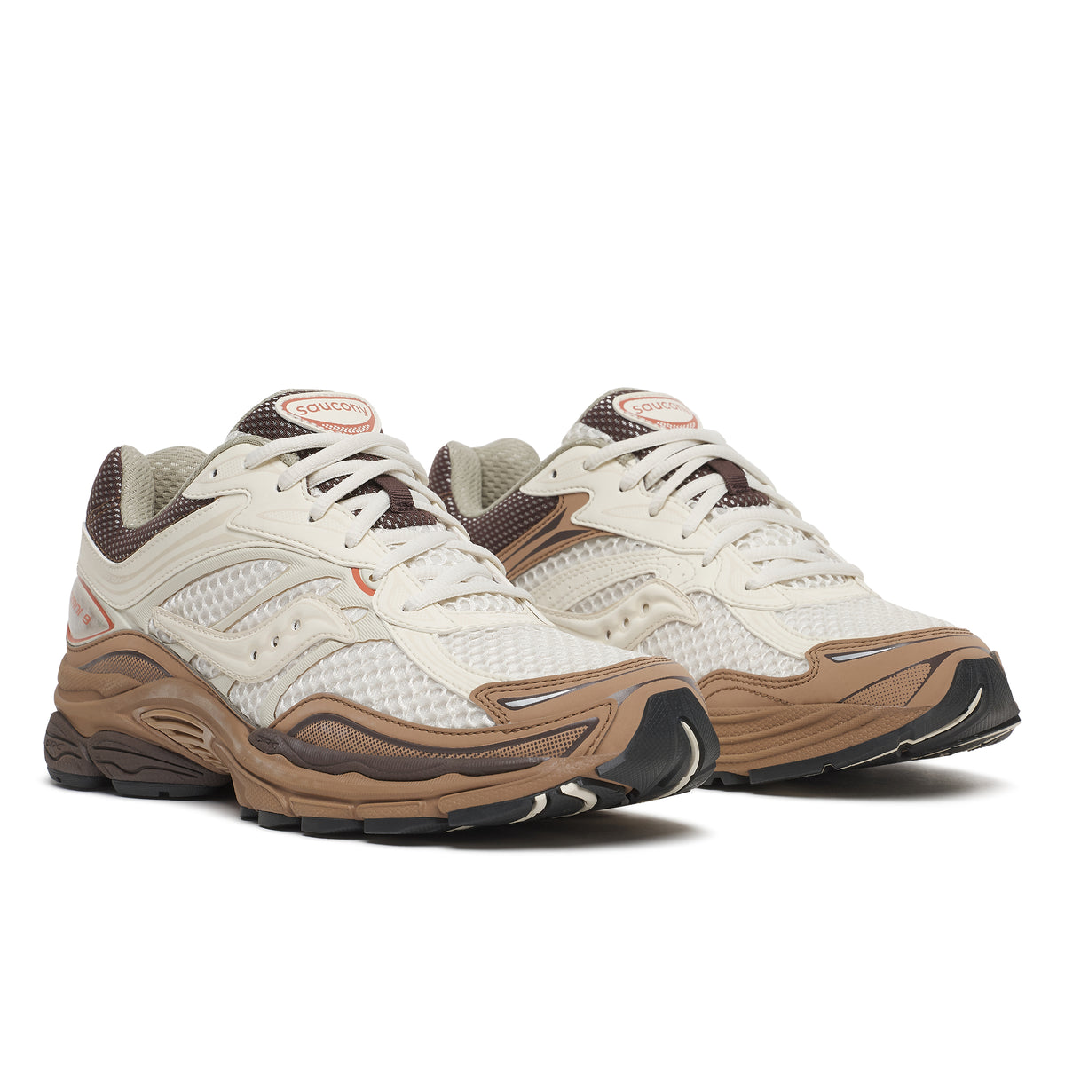 Mens Saucony Progrid Omni 9 Almond/Coca Trainers — view 2