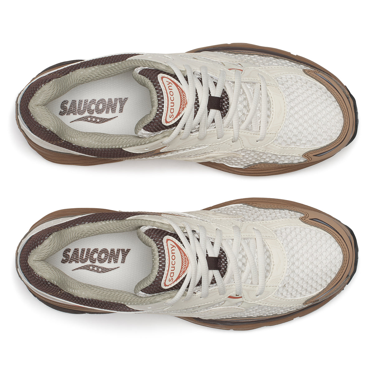 Mens Saucony Progrid Omni 9 Almond/Coca Trainers — view 6