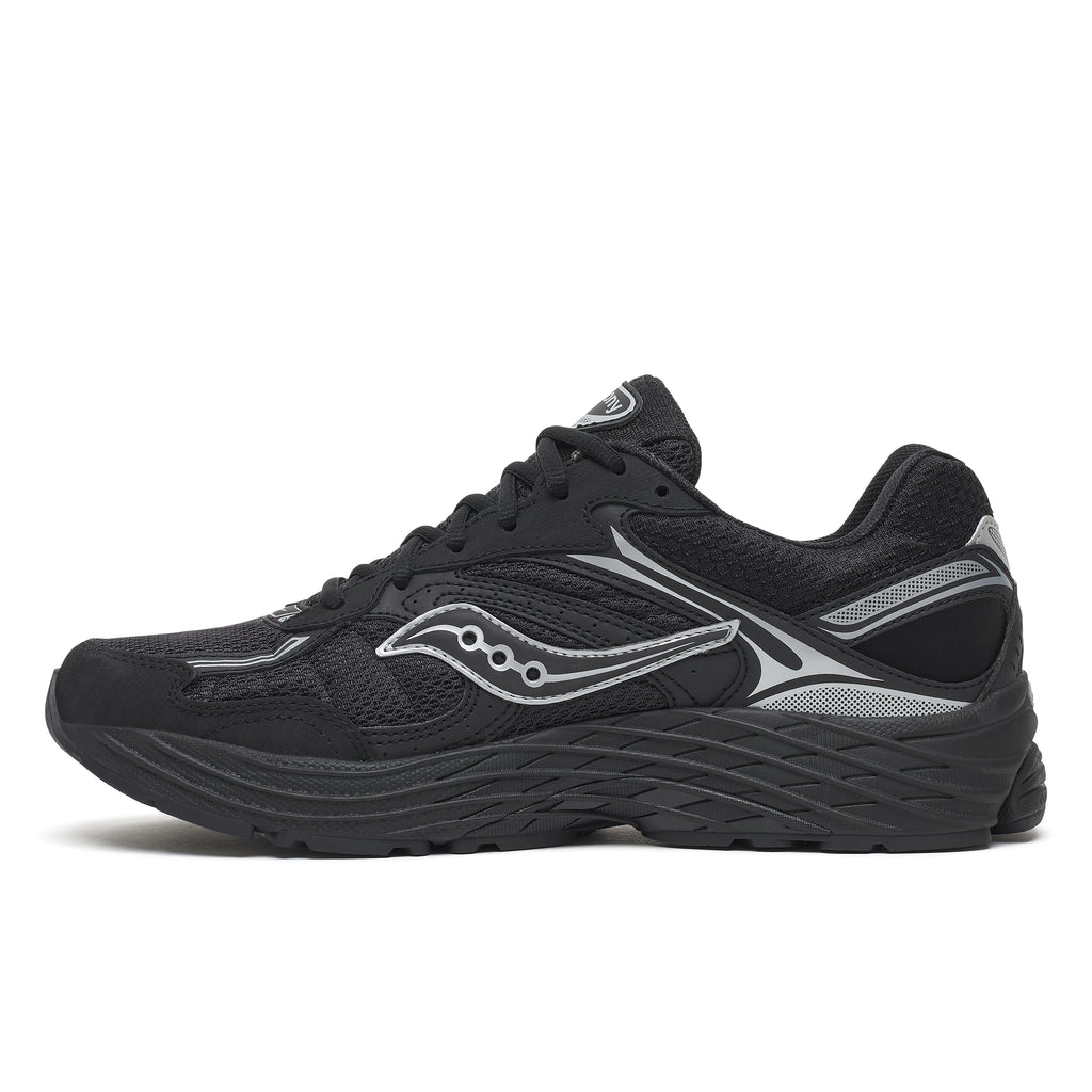 Mens Saucony Progrid Omni 9 GTX Black/Silver Trainers — view 3